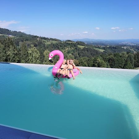 Chalet-Suedsteiermark - Traumhafte Aussicht, Infinity Pool, Privatsphaere, Klima Und De-Luxe Ausstattung Schwanberg Eksteriør bilde